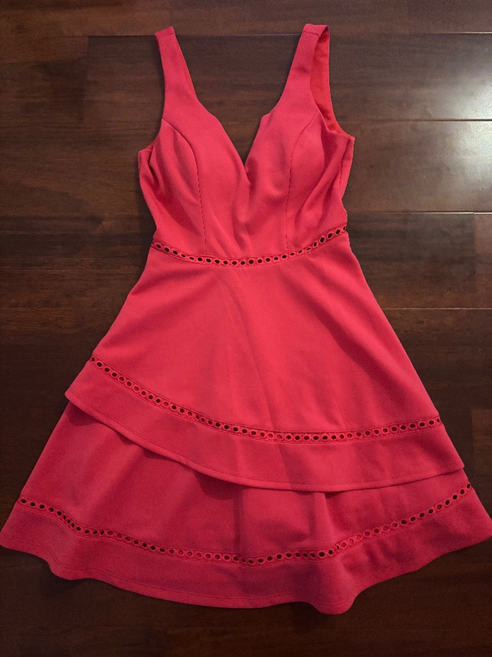 Jodi Kristopher Pink Fit & Flare Mini Dress Women's Size 0 Tiered Party Dress